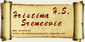 Hristina Sremčević vizit kartica